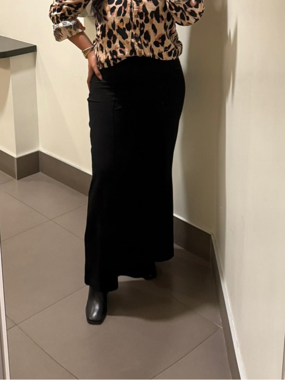 Quince Black Extra flare pants